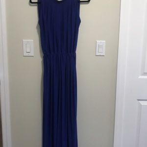 Blue, maxi halter dress